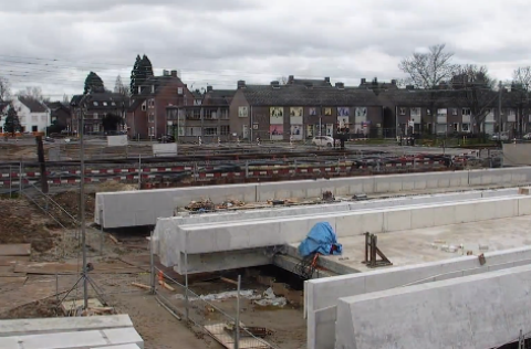 Aanleg, onderdoorgang, spoor, Maastricht