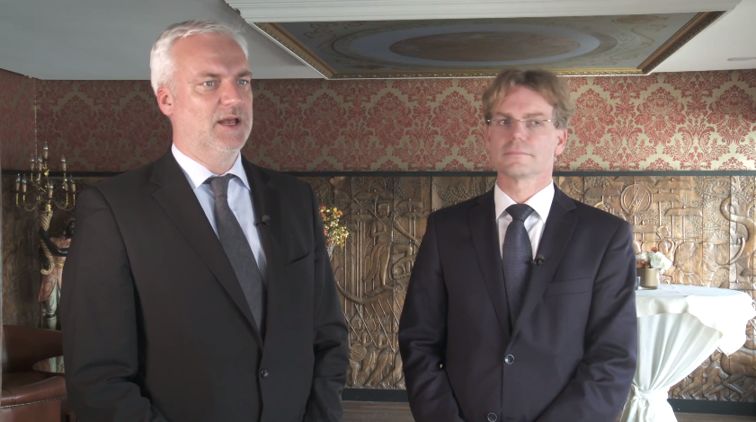 Garrelt Duin, minister van Economische Zaken van Noordrijn-Westfalen (NRW), Bas Hennissen, Havenbedrijf Rotterdam