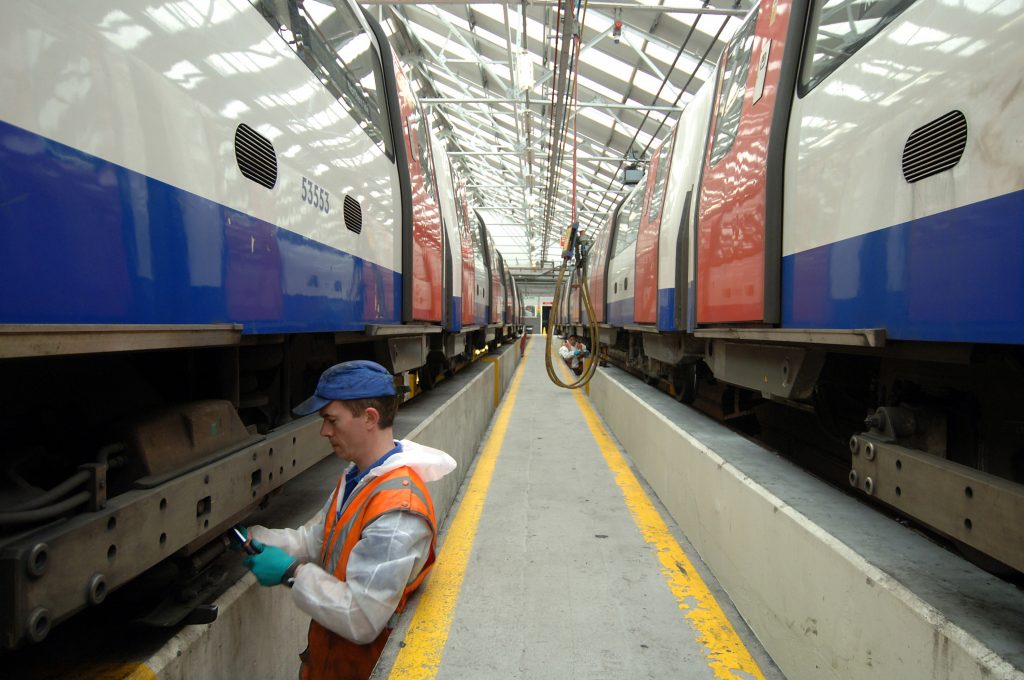 Onderhoud, metro's, London Underground