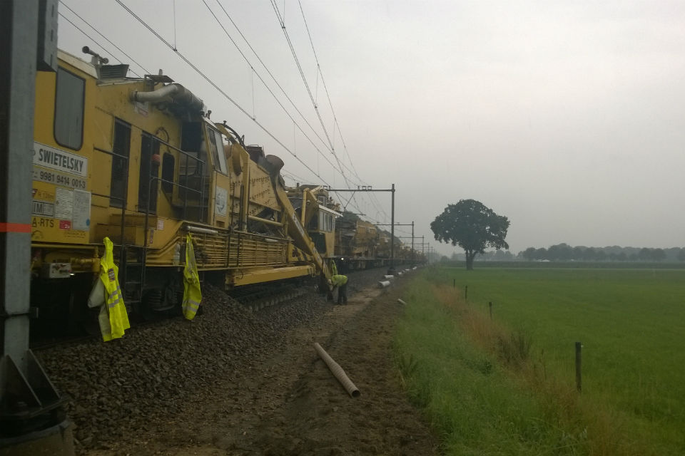 Kettinghor Swietelsky, werkzaamheden, spoor, Zwolle-Emmen