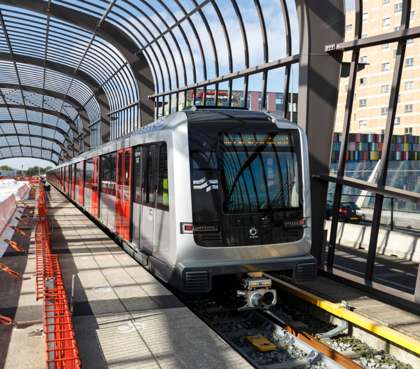 Metro, testrit, station Noord