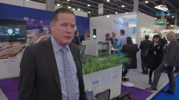 Henk Schomaker van Thales tijdens RailTech Europe