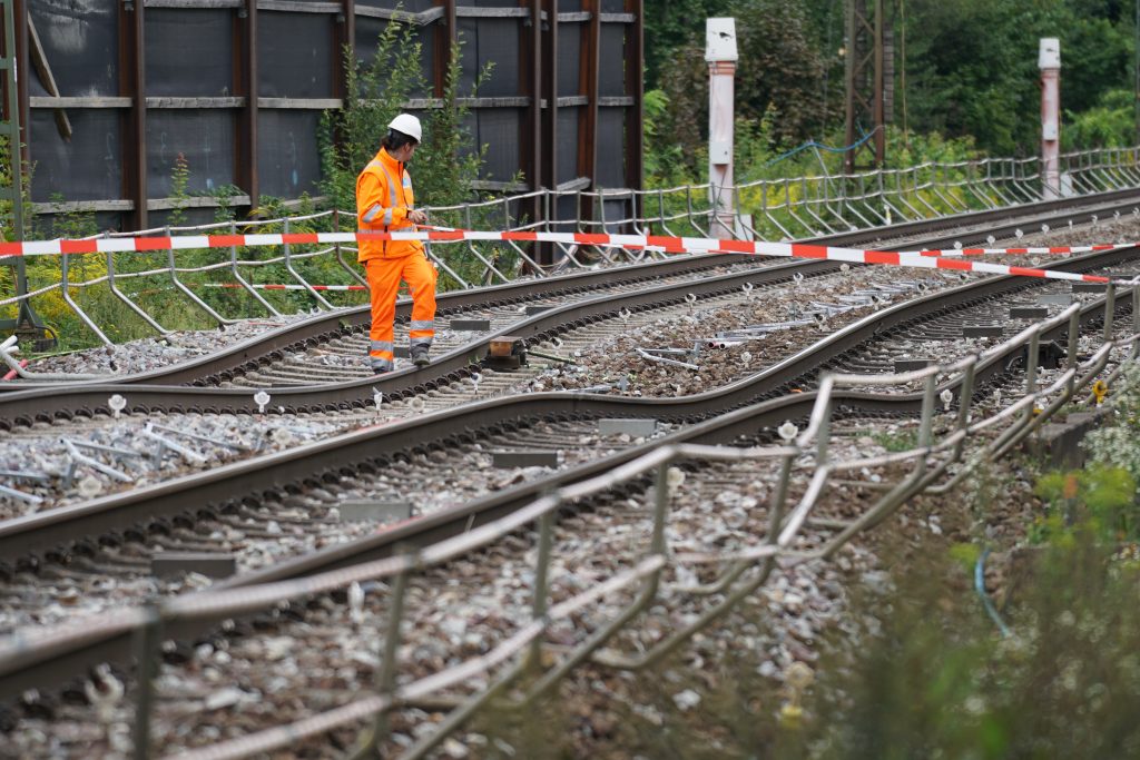 Het verzakte spoor in Duitsland, foto: Benedikt Spether