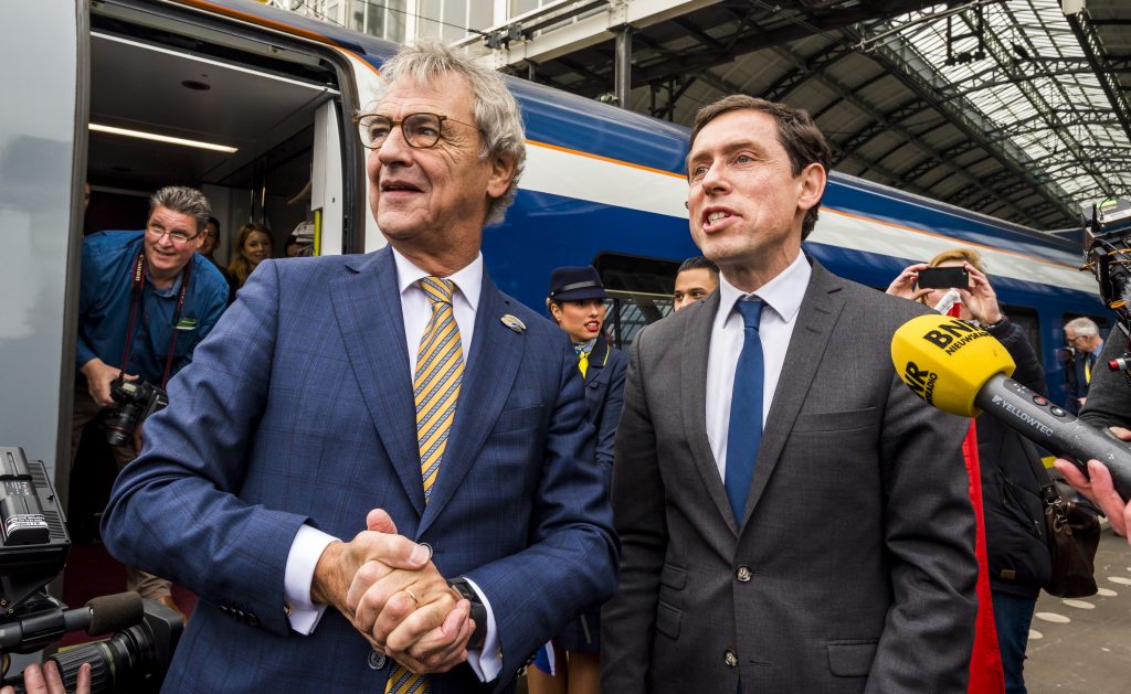 NS-directeur Roger van Boxtel en Eurostar-topman Nicolas Petrovic