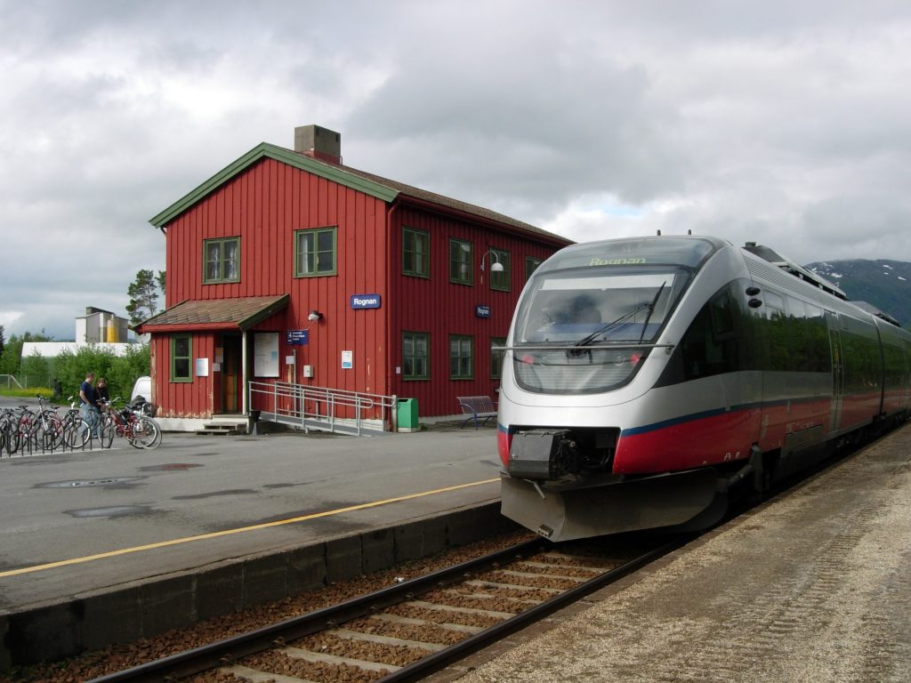 Station Rognan in Noorwegen