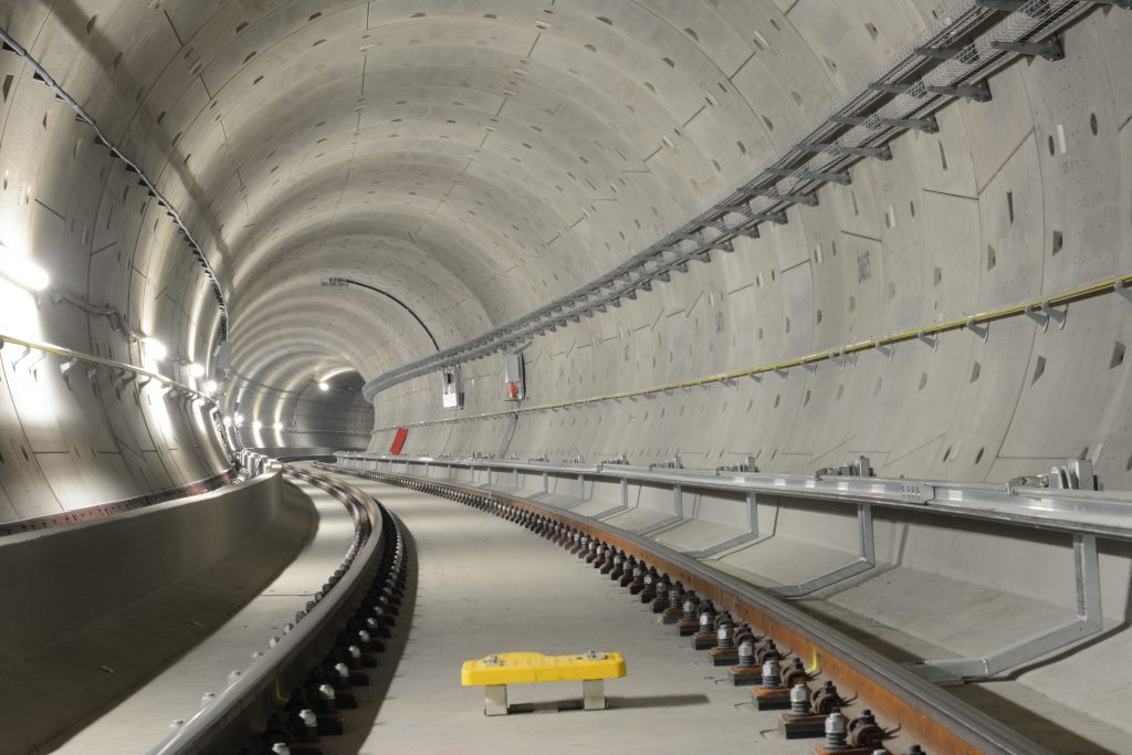 Een balise in de tunnel van de Noord/Zuidlijn