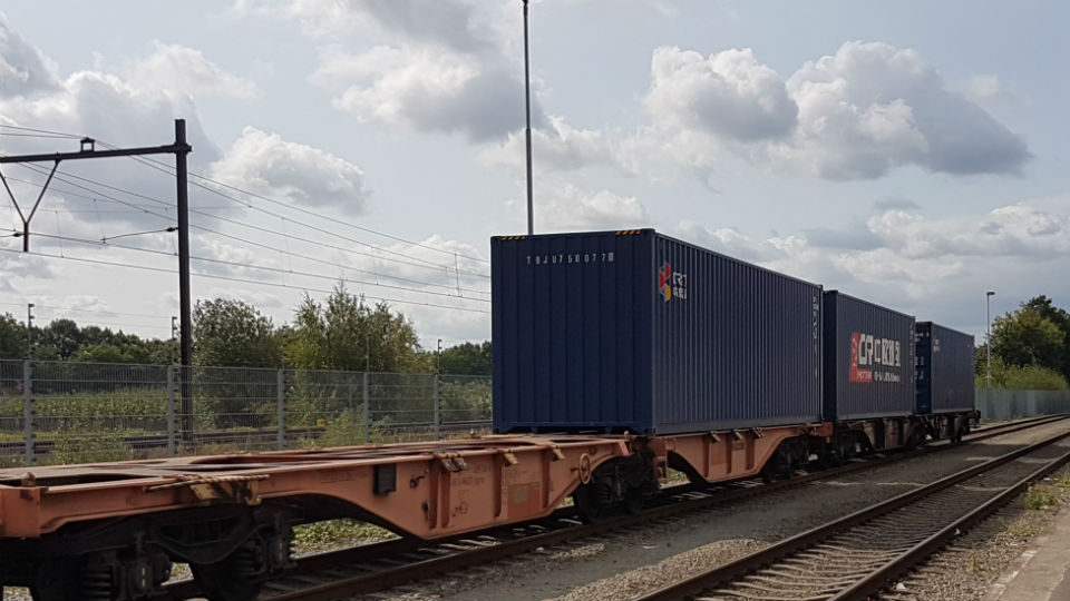 Goederentrein op weg naar China