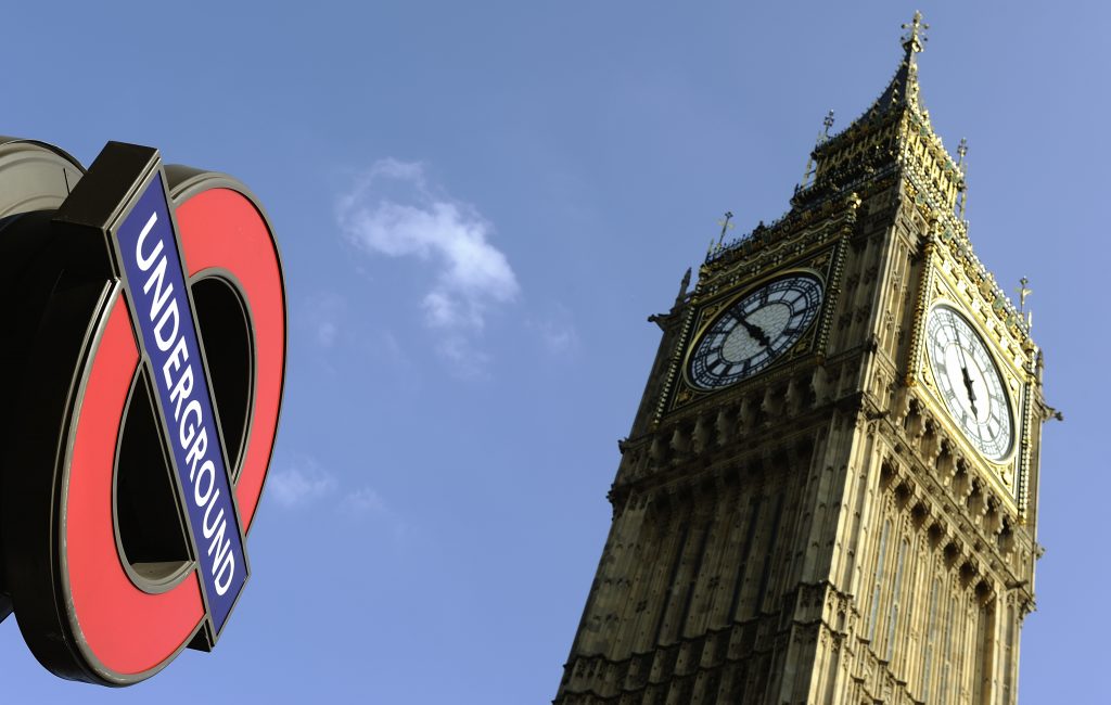 Een metrostation naast de Big Ben in Londen, foto: ANP