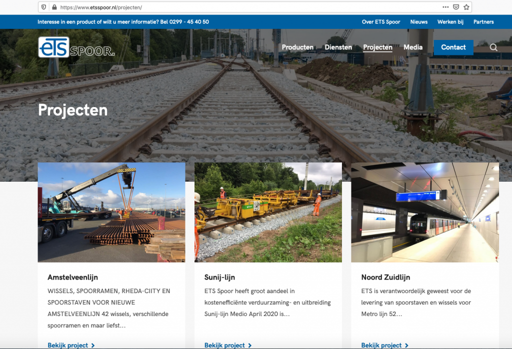 Website ETS Spoor