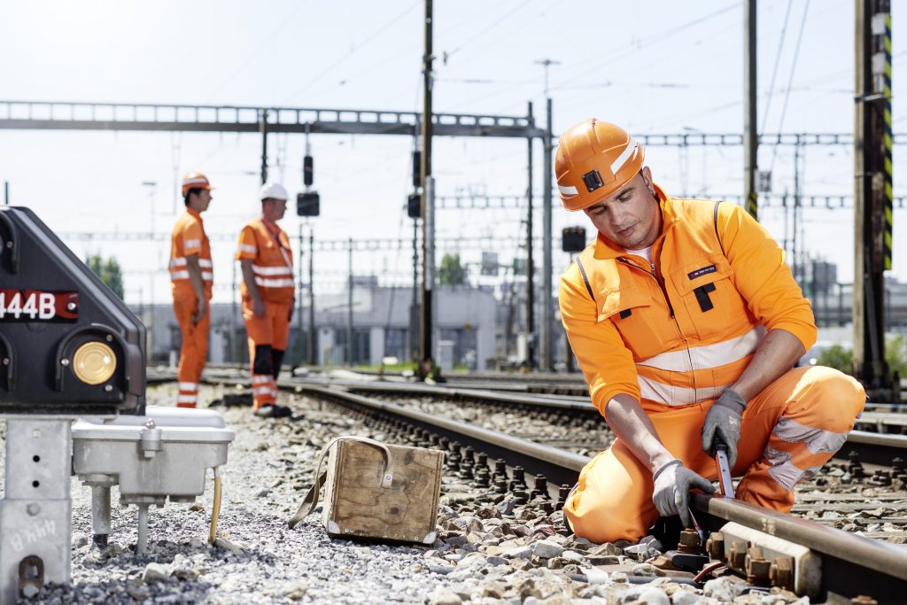 Werkzaamheden aan het spoor in Zwitserland, foto: SBB