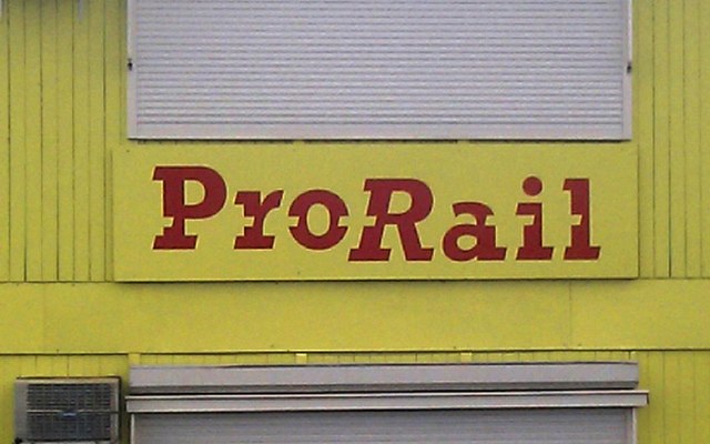 ProRail logo op bouwkeet
