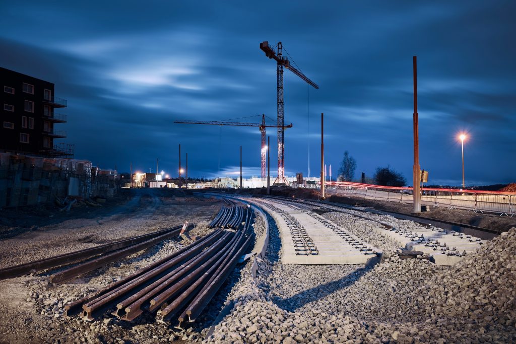 bouwplaats rond het spoor