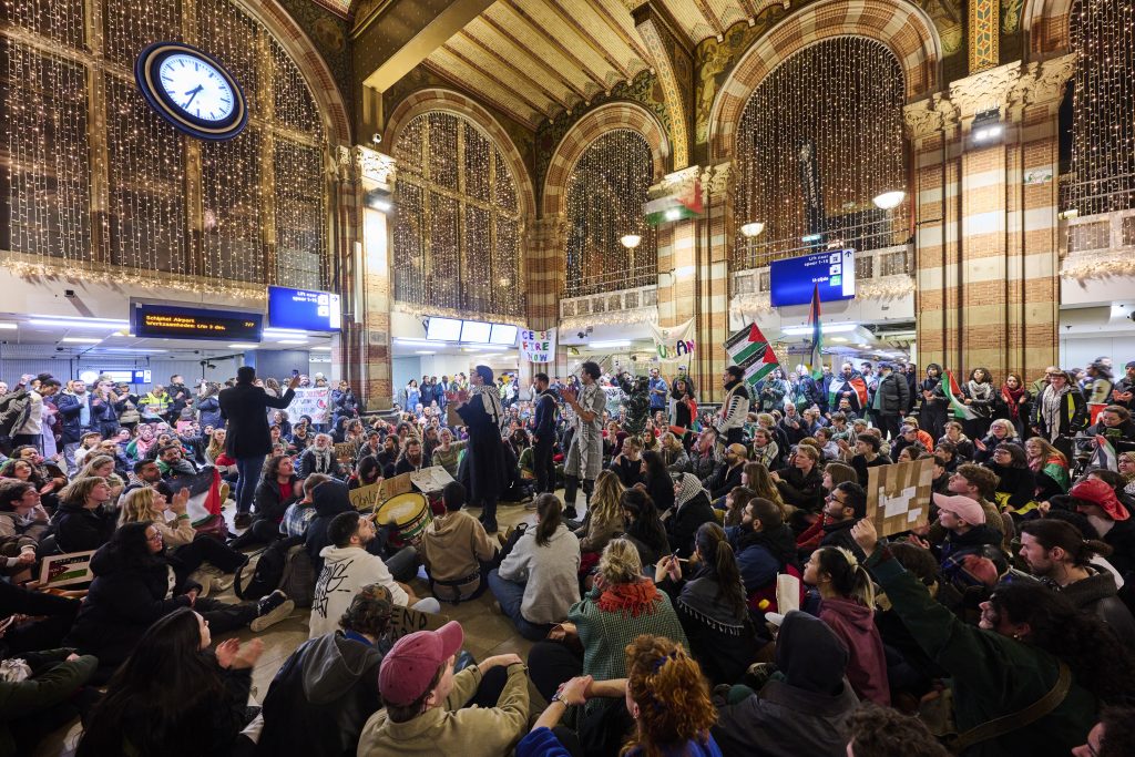 Amsterdam Centraal, Gaza-demonstratie