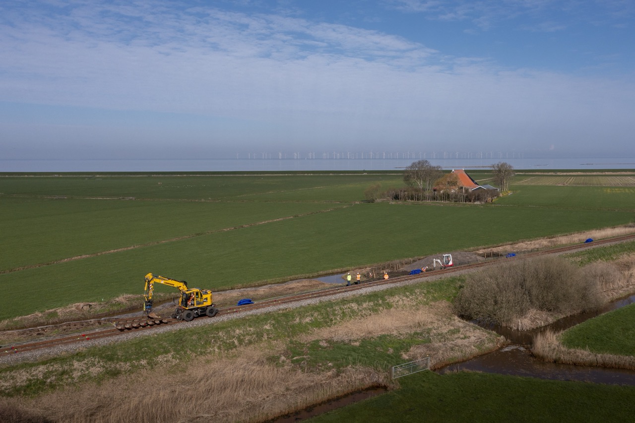 Treinvrije periode benut om faunapassages aan te leggen bij Molkwerum