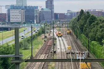 aanleg tijdelijk spoor bij Vught